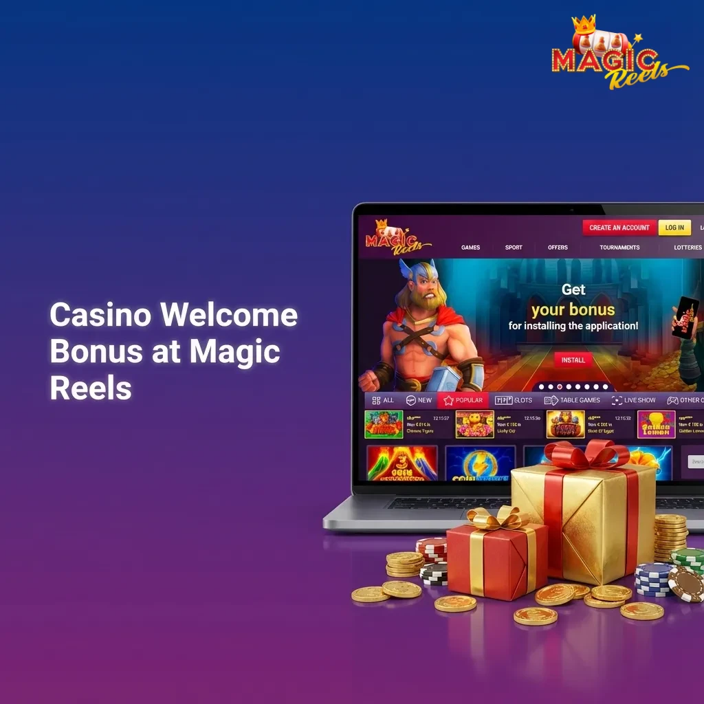 Magic Reels casino welcome bonus tiers from 200% to 150% on deposits, for UK players using live casino games