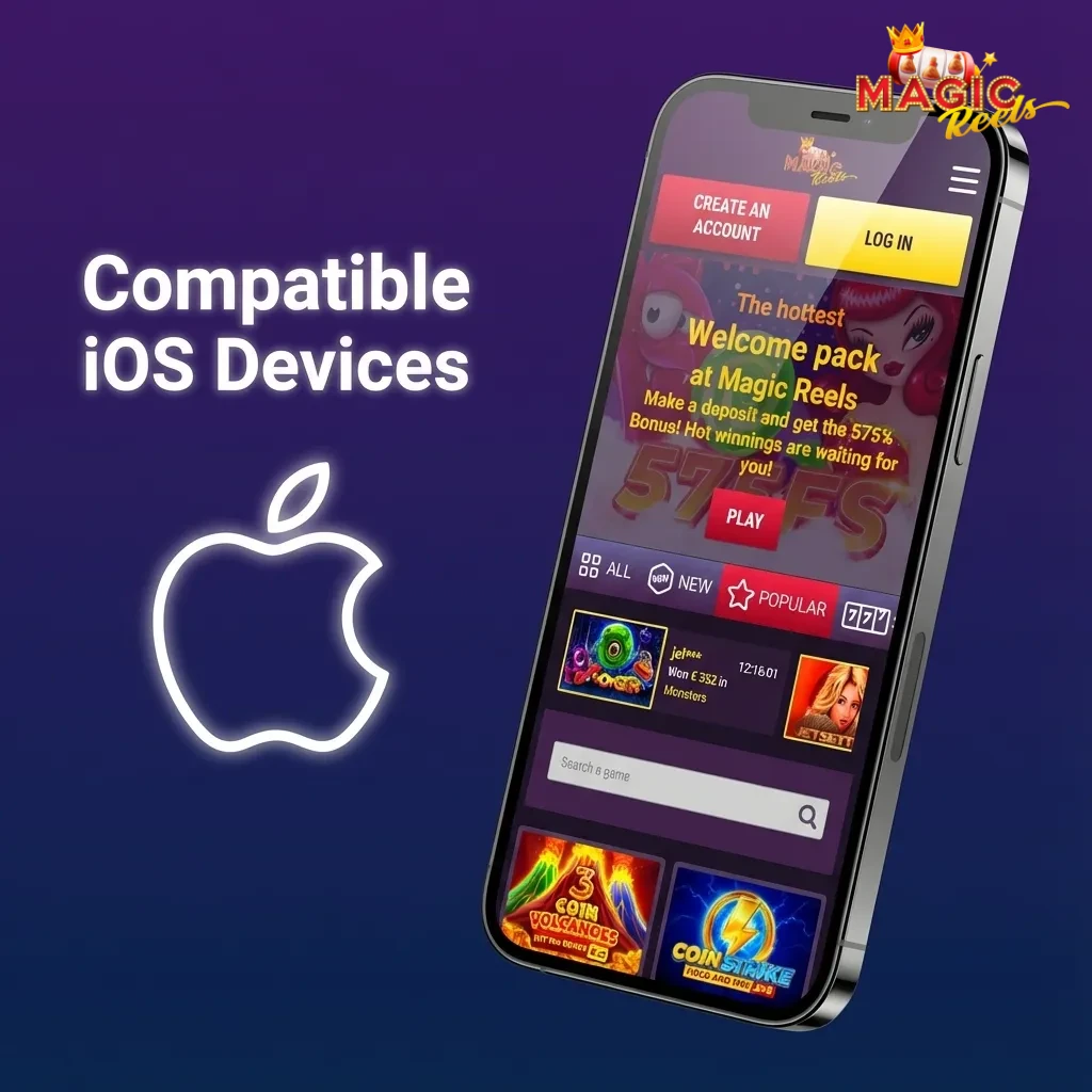 Magic Reels app compatibility chart showing supported iPhone X to 15 models and recent iPads in the United Kingdom.