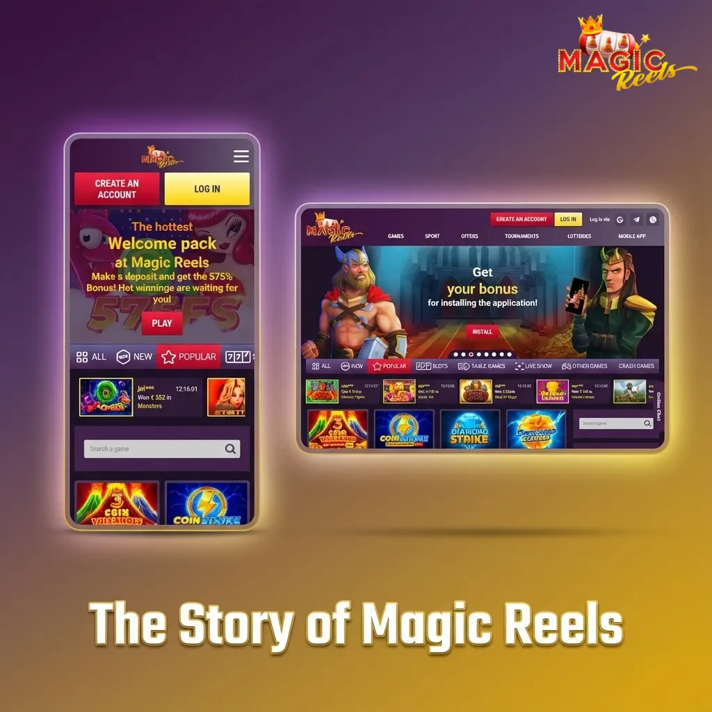 Illustrated timeline of Magic Reels from 2020 founding, showing CEO, London HQ, tech focus, and long-term player partnerships