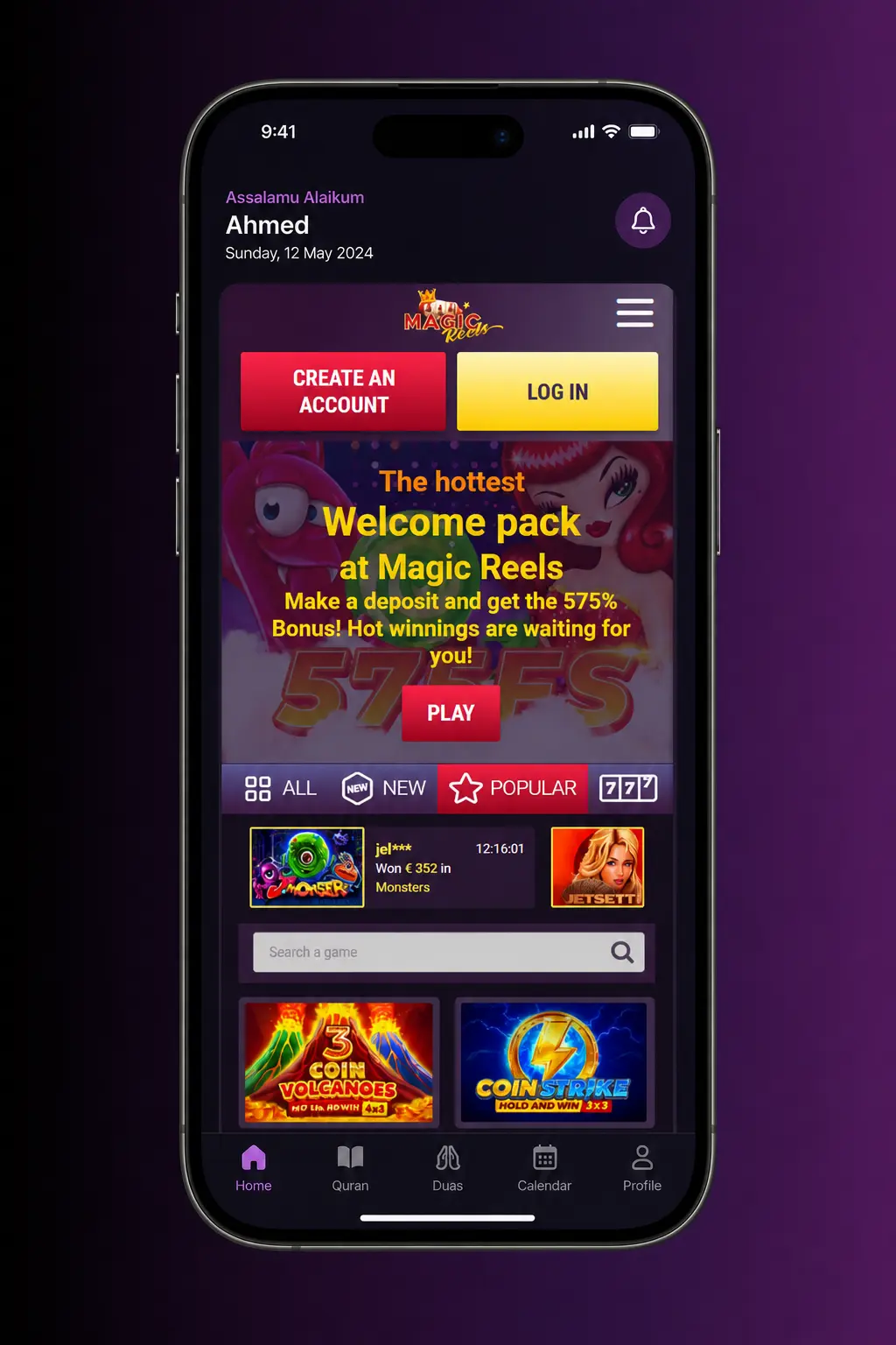 Magic Reels Casino iOS app download guide showing 5 steps to install on iPhone or iPad via the App Store