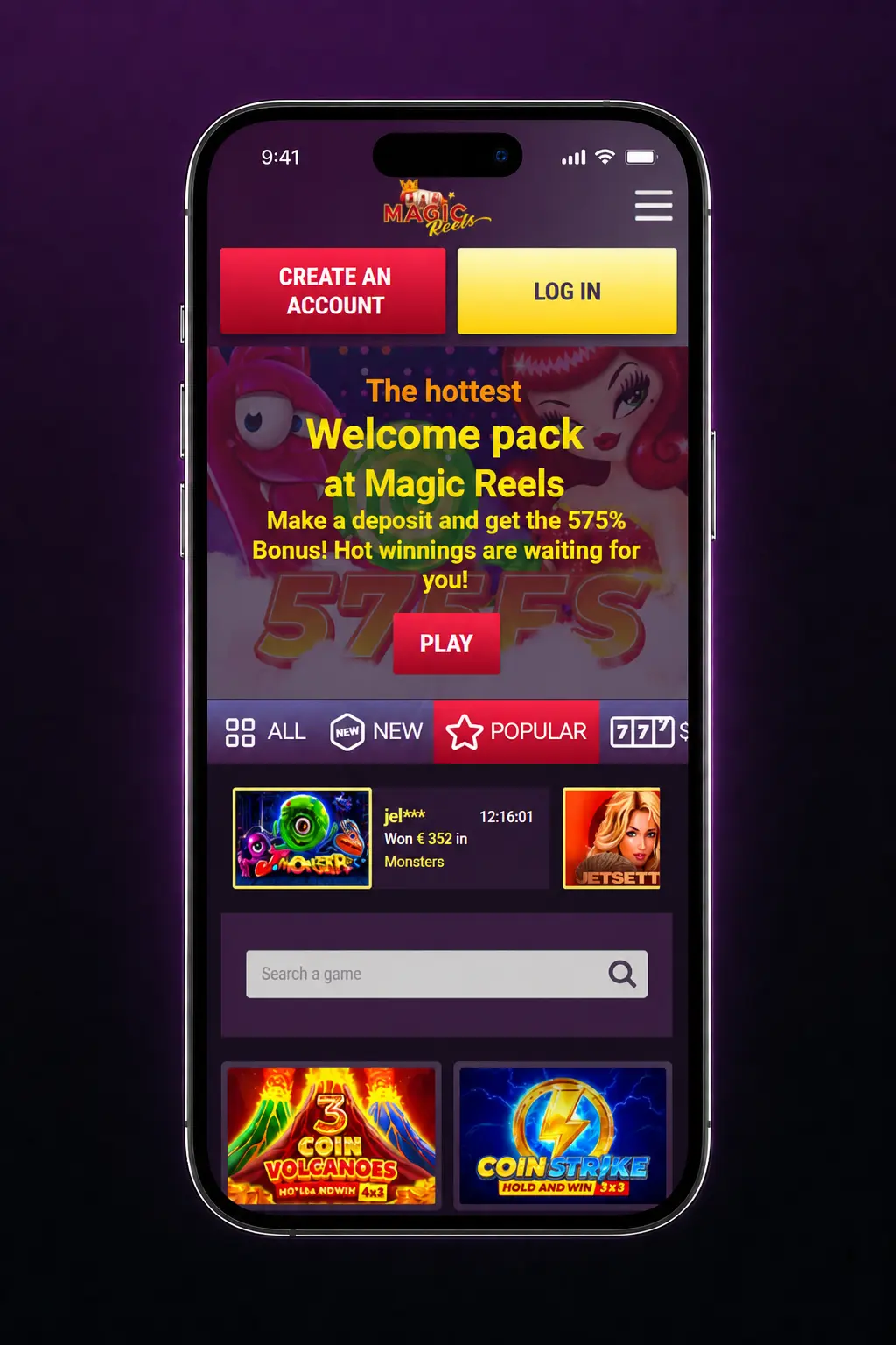 Step-by-step guide on how to play at Magic Reels Casino, covering slots, live dealer games, and deposits