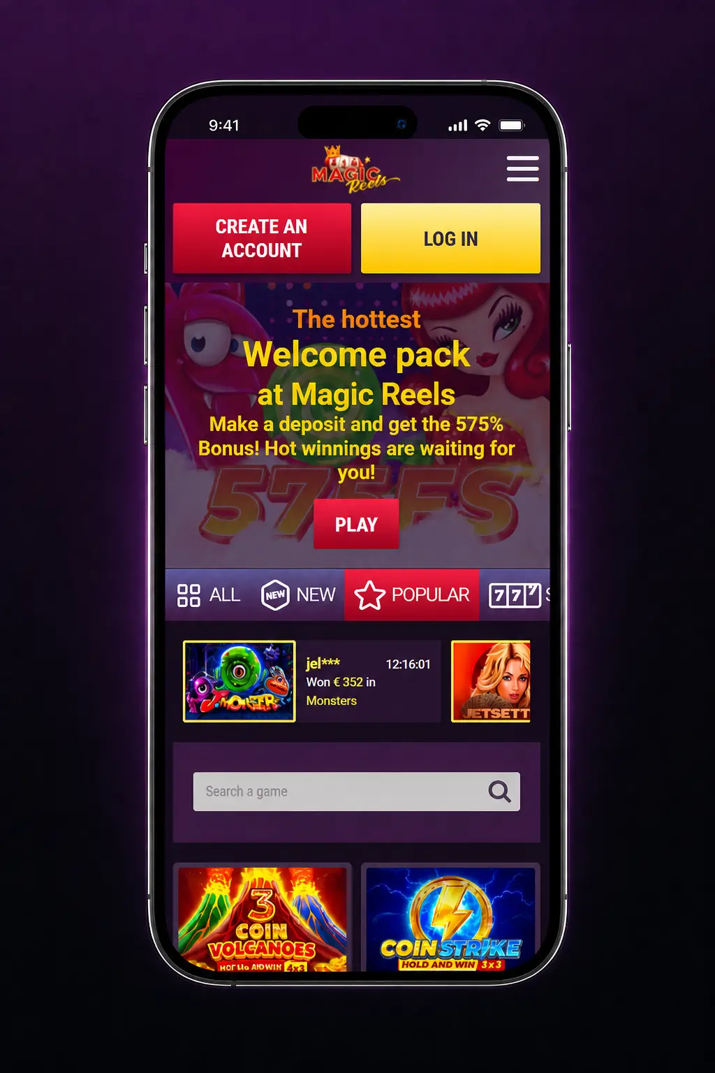 Step-by-step guide on how to play at Magic Reels Casino, covering slots, live dealer games, and deposits