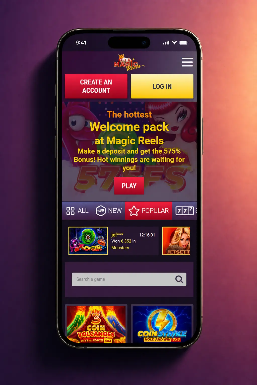 Step-by-step guide to placing a sports bet at Magic Reels Casino, from login to bet confirmation
