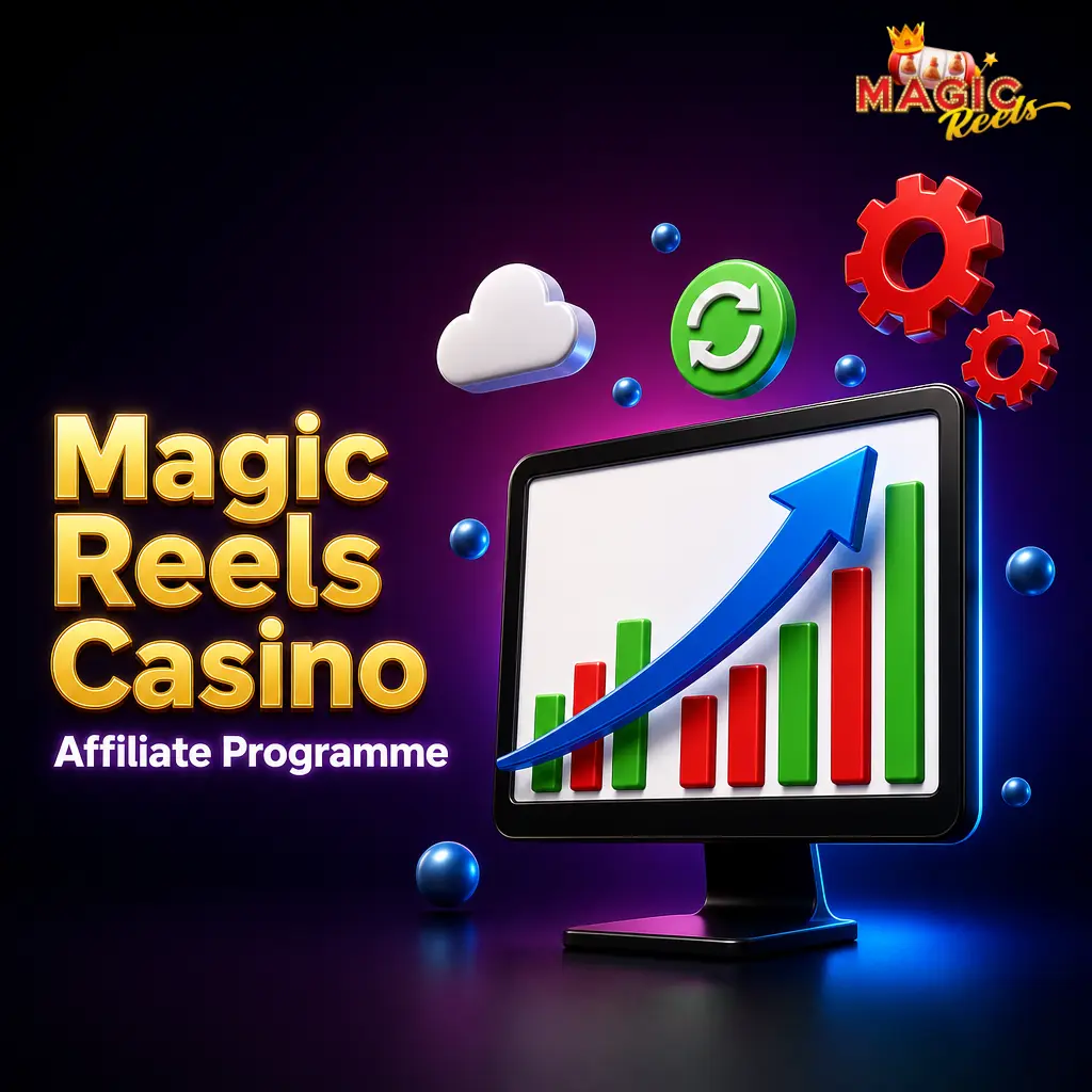Magic Reels Casino affiliate programme offering revenue share, real-time reporting, and dedicated manager support for partners