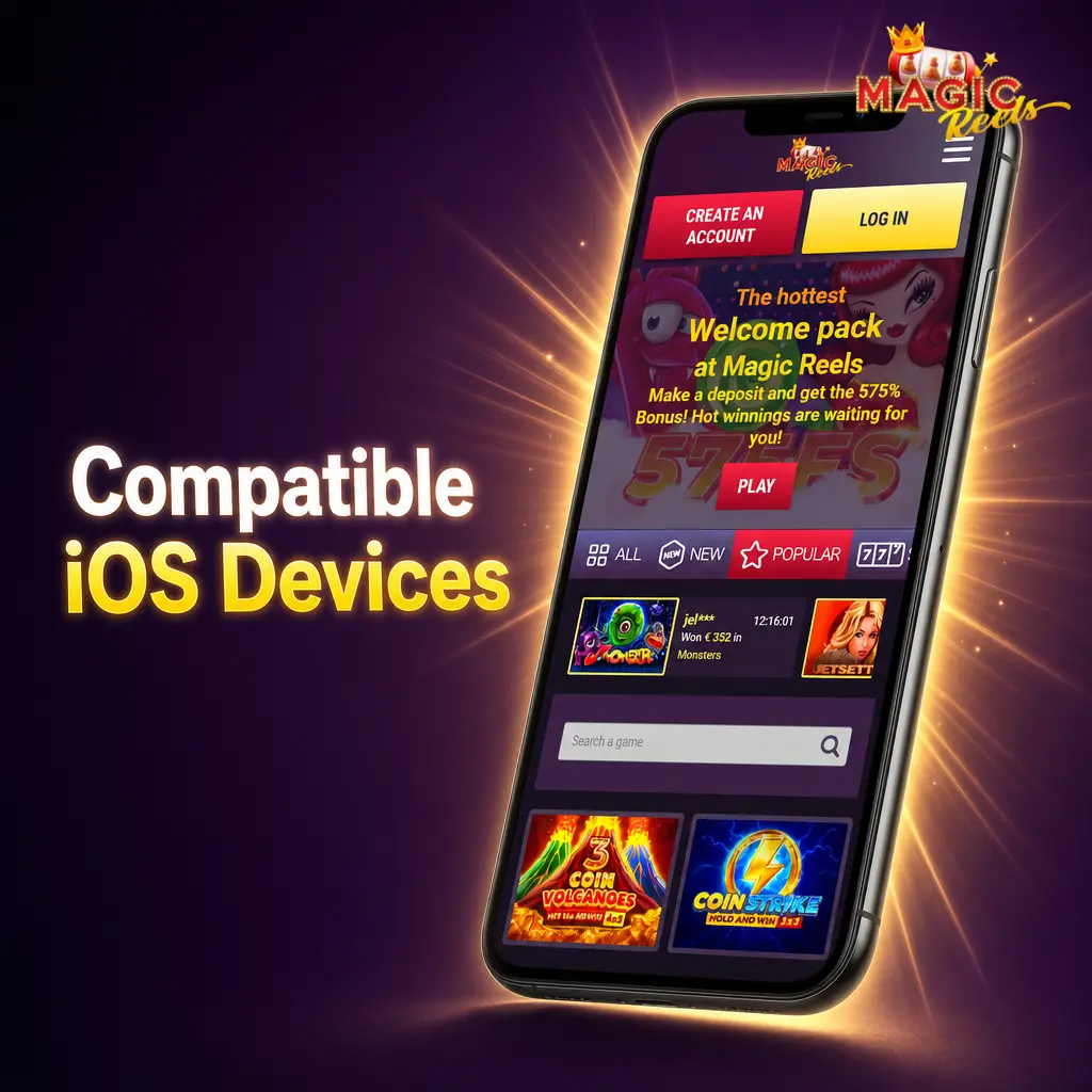Magic Reels Casino app compatible iOS devices list featuring iPhone X through iPhone 17 series and iPad models