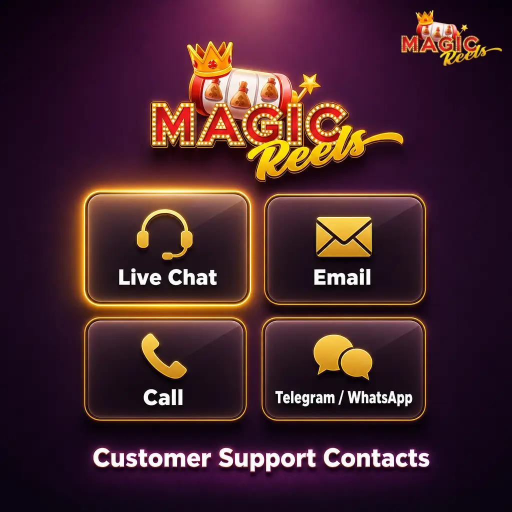 Magic Reels Casino 24/7 customer support channels for UK players including live chat, email, and help centre