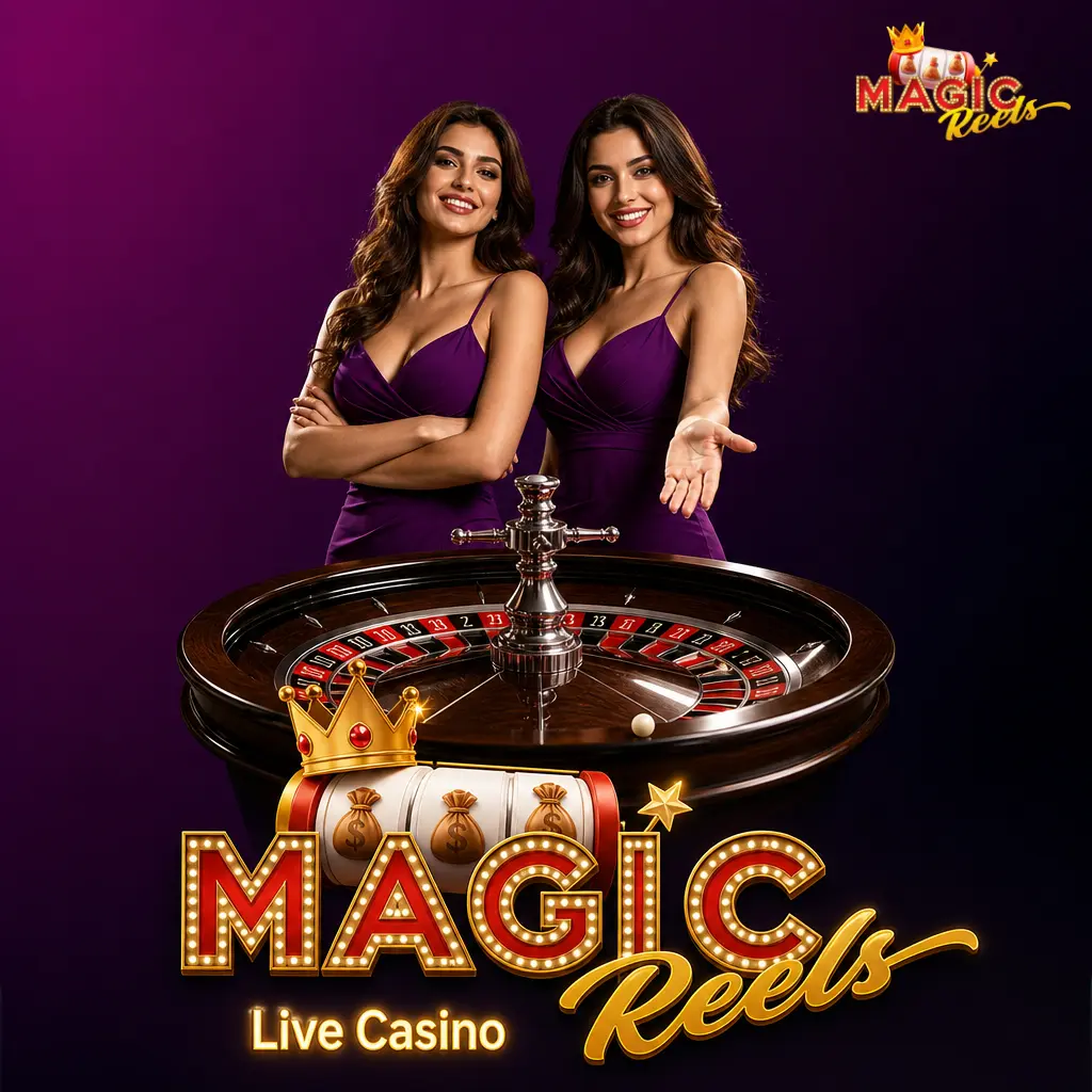 Live Casino at Magic Reels with HD dealers hosting Blackjack, Roulette, Baccarat & Live Game Shows for UK players